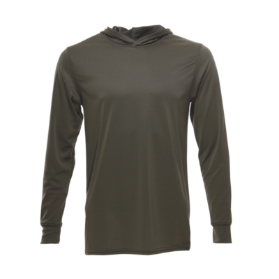Unisex Long Sleeve Hoodie Bamboo Dry Shirt, Olive